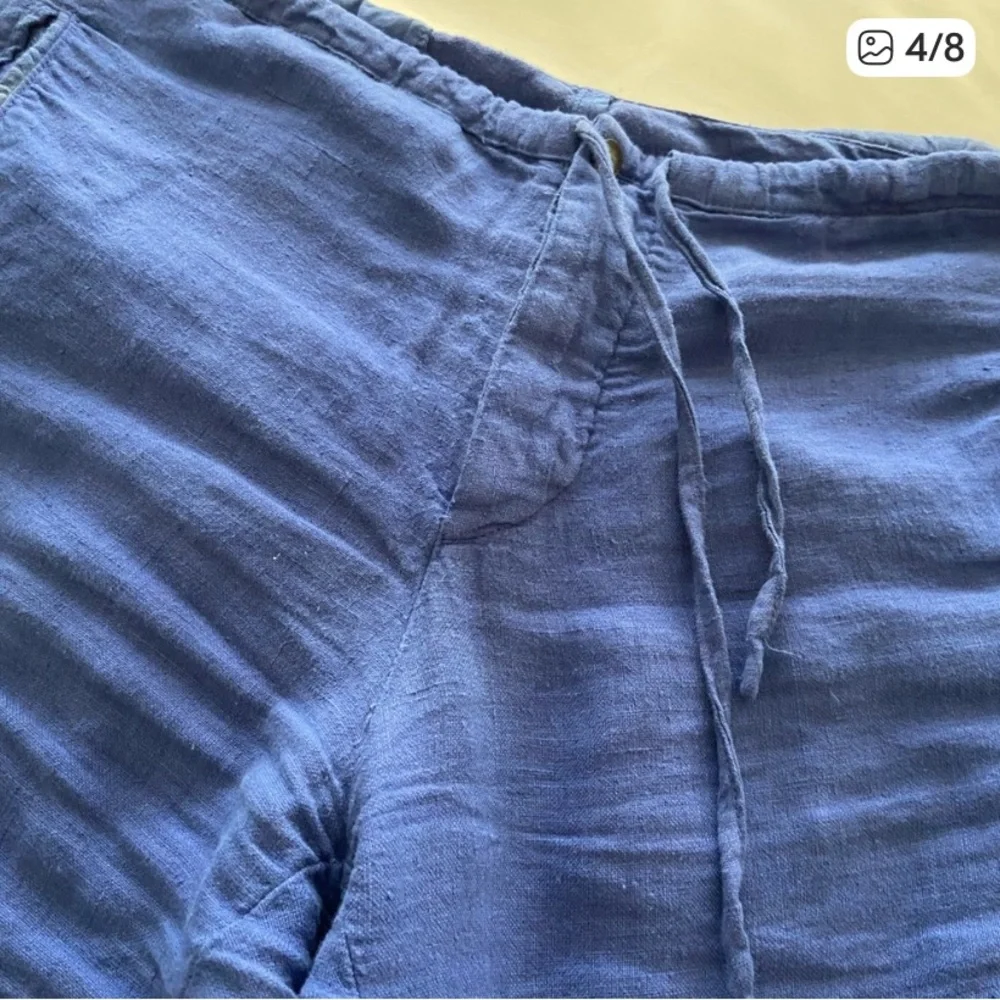 BRINE BLUE LINEN PANTS